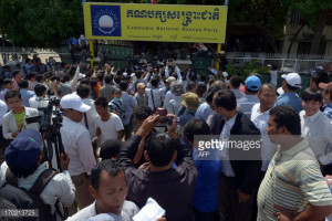 News Photo: Cambodian people and Khmer Rouge victims stand in… HD ...