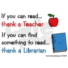 If you can find something to read, thank a librarian! :) More
