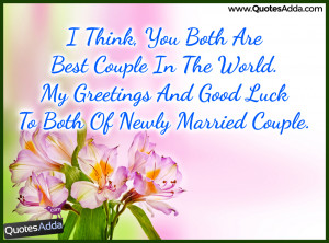 Here is a English Language Newly Married Couple Wishes and Quotes ...