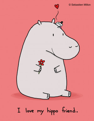 Love My Hippo Friend
