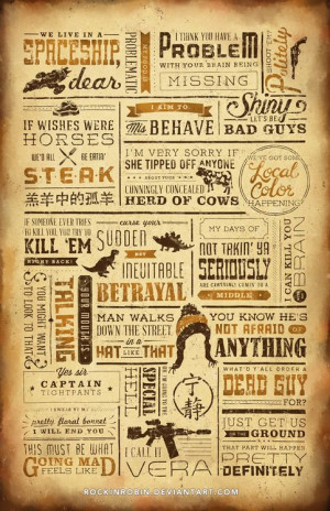 features some of the most memorable quotes from Joss Whedon's Firefly ...