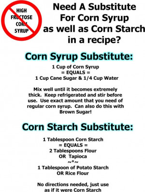 Corn Starch & Corn Syrup SUBSTITUTES ::: @Gretchen Schaefer Austin
