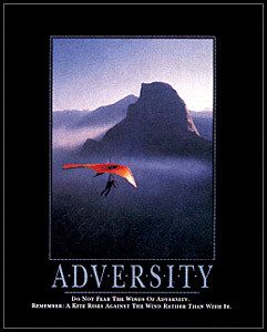 ... poster depicts a hang glider and includes this inspiring quote