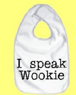star wars i speak wookie baby bib