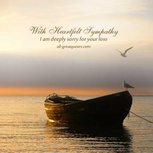 With Heartfelt Sympathy – I am deeply sorry for your loss - Join Me ...