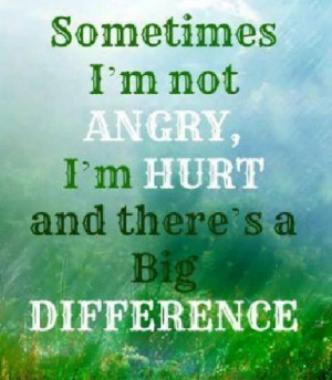sometimes I'm not angry
