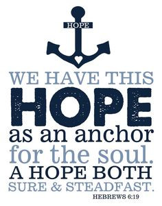 Bible Verse Hebrews 619 Hope Anchors Soul Print by TheEducatedOwl More