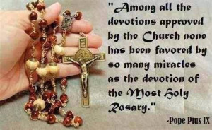 ... miracles as the devotion of the Most Holy Rosary. --- Pope Pius IX