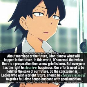 Oregairu Hikigaya Hachiman quotes