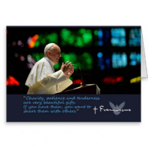 Pope Francis Quote Papa Francisco Palabras Greeting Card