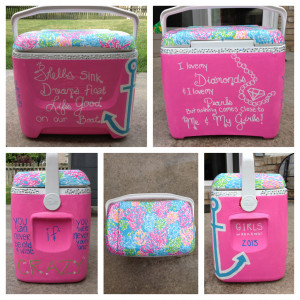Painting a cooler for girls weekend at your lake house with your ...