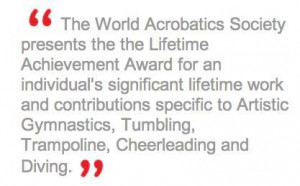 World Acrobatics Society honours George, Dawes