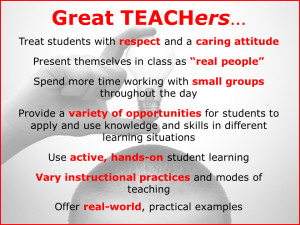Great teachers treat students with respect