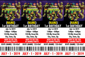 Customize Teenage Mutant Ninja Turtles Theme Birthday Party Movie