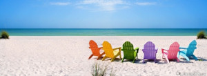 Colorful beach chairs Facebook Timeline Cover