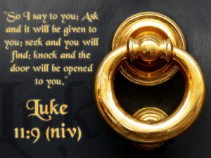 Luke 11:9 Seek And Knock Bible Verse HD Wallpaper