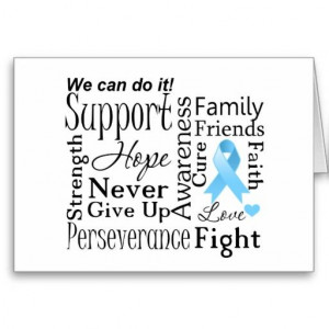 Prostate Cancer Supportive Words Greeting Card