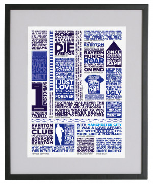 Home » Art Prints » Everton FC Quotes Art Print