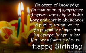 Sweet birthday wishes for father-in-law