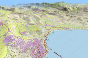 Topographic Map Jerusalem Israel