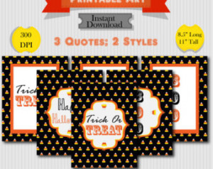 Candy Corn Printable Art - Three Quotes - Instant Download Digital Art ...