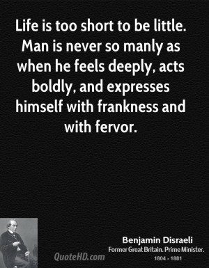 ... , acts boldly, and expresses himself with frankness and with fervor