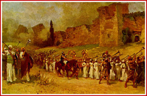 The people shouted and the walls fell down flat!