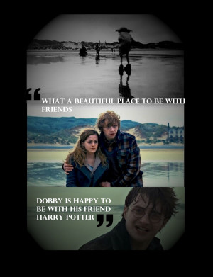 ... cried dobby died purpose difference love dobby Dobby and harry