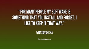For many people my software is something that you install and forget ...