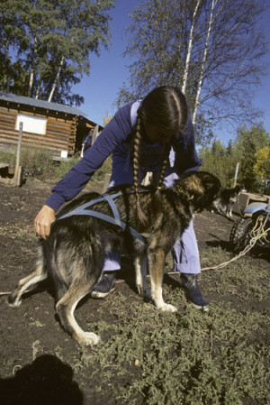 Susan Butcher and Her Dog Granite