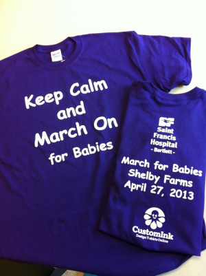 March of Dimes t-shirt.