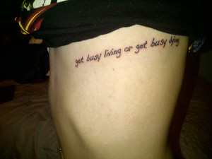 ... message given by this quote tattoo on the side of the woman s body