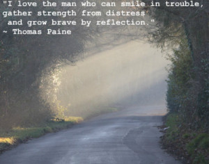 Smile in trouble - famous positive quote