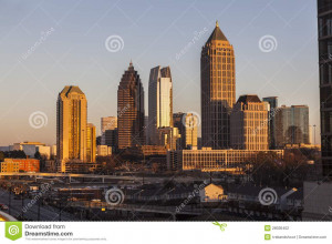 Atlanta Georgia Skyline Sunset