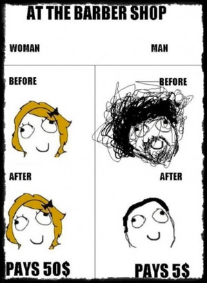 Haircut: men vs. women (pic)
