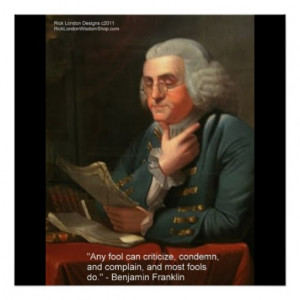 ben_franklin_wisdom_quote_any_fool_poster_prints ...