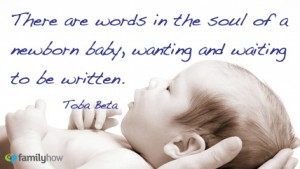 ... Words In The Soul Of A Newborn Baby Waiting To Be Written - Baby Quote
