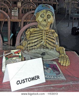 Waiting Skeleton Template Skeleton waiting for service