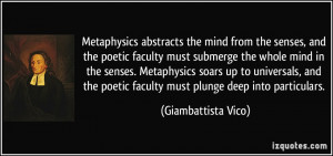 the mind from the senses, and the poetic faculty must submerge ...
