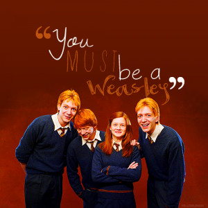 you must be a weasley !