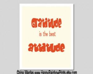Gratitude is the b est attitude motivational art inspirational quote ...
