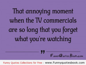 Funny Quotes about TV commercials