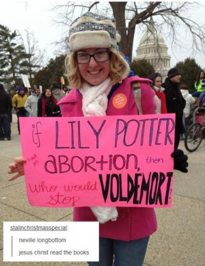 What If ‘Lily Potter Had An Abortion’ Sign Trends On Reddit (PHOTO ...