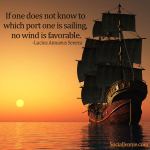 If one does not know which port one is sailing, no wind is ...