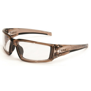 Uvex S2960XP Hypershock Safety Glasses - Smoke Brown Frame - Clear ...