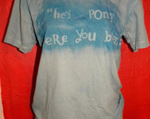 Hey Pony Boy Outsiders Quote Painte d Upcycled T Shirt or Tank Top ...