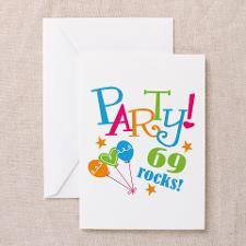 69th Birthday Party Greeting Cards (Pk of 10) for