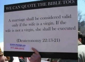 One more reason to fear anyone who says the Bible is literal truth ...