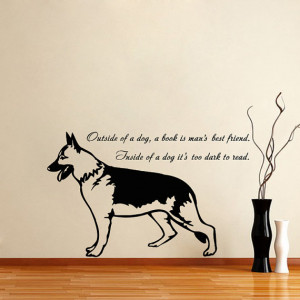 Wall Decals Quote About Dog Cute Animal Puppy Pet Shop Home Vinyl ...