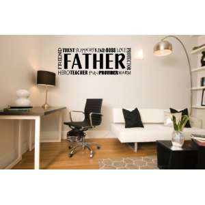 Vinyl Wall Decal Father Quote selected color: Baby Blue Want